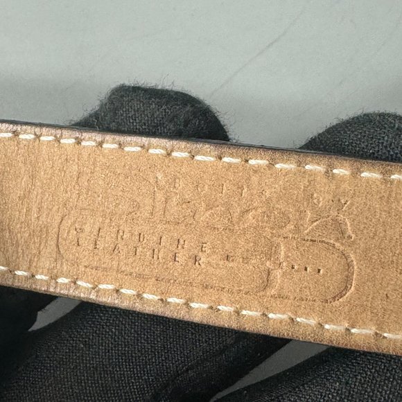 Simon Genuine Black Leather Belt, Size M main image 4